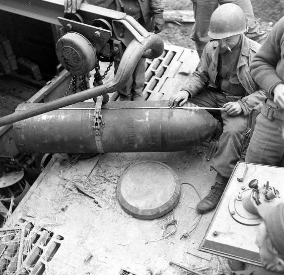 Flakfire's tweet photo. The Sturmtiger was designed to level entire buildings with a 380mm rocket launcher. That's a shell literally as big as a human. #BattlefieldV #WWII https://t.co/9yg4bCUDyM