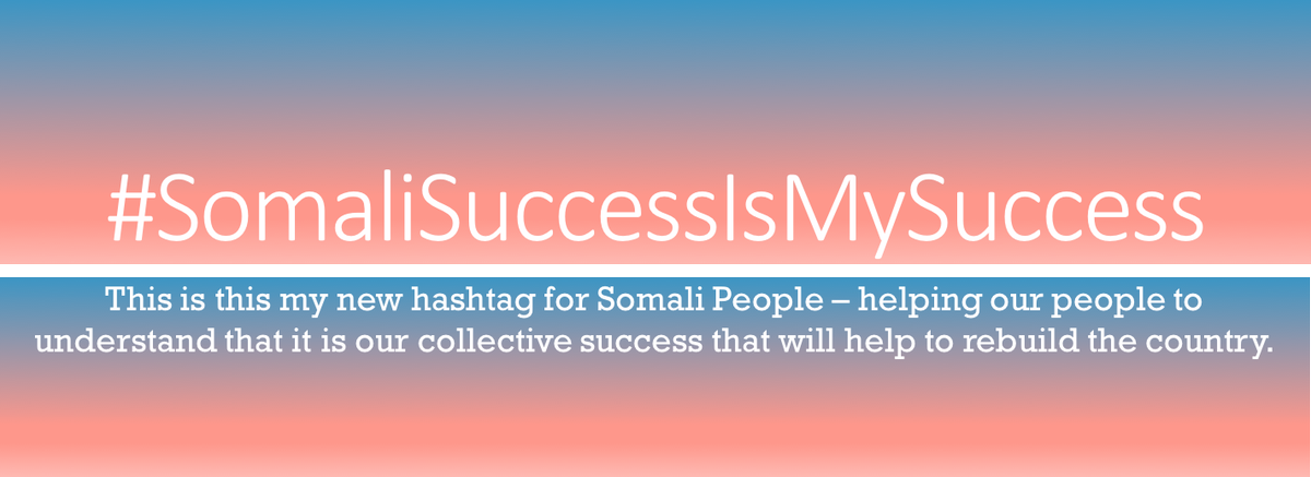 DrSadiyoSiad's tweet photo. To the #Somali #GateKeeps, try to learn that it is our collective success that will help to rebuild the country. Collaborate and don’t feel less when you see others doing great work for the country.
#SomaliSuccessIsMySuccess - this is this my new hashtag for Somali People https://t.co/DQ6GpNQzi4