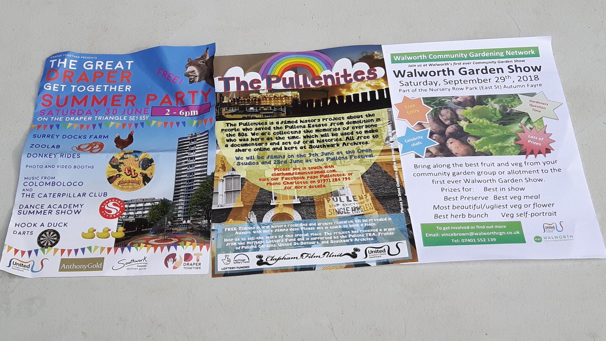 It's all happening in #Walworth @DraperTogether @pullensgardens @CgnWalworth #SE1 #SE17 #strong #resilient #communities