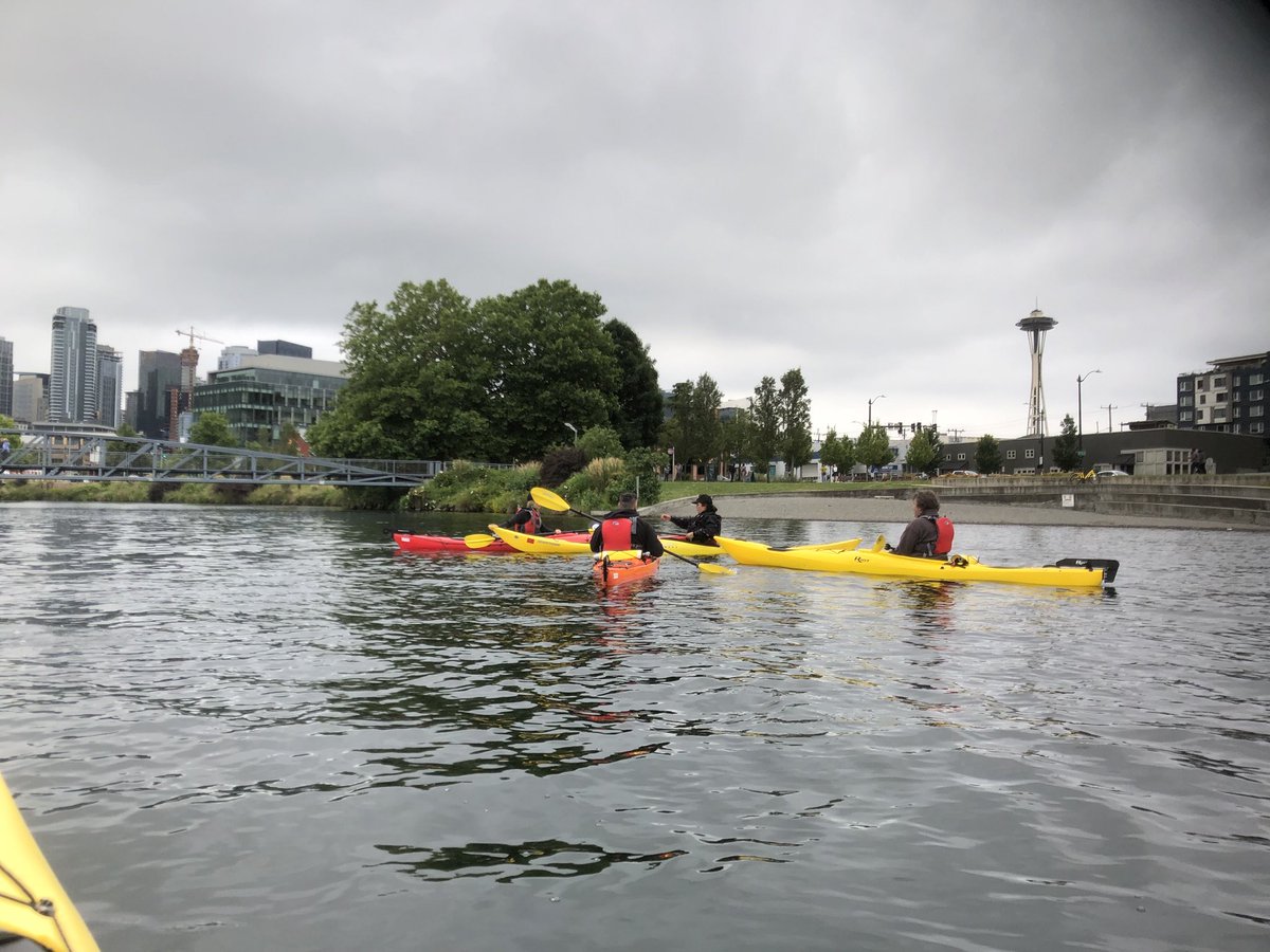 mosquitoFLT's tweet photo. #Kayaktavist training happening now in Seattle next to Greenpeace Ship #ArcticSunrise. The Trans Mountain Expansion Pipeline will not be built! #OilFreeSalishSea https://t.co/N2bbJ8dsNd