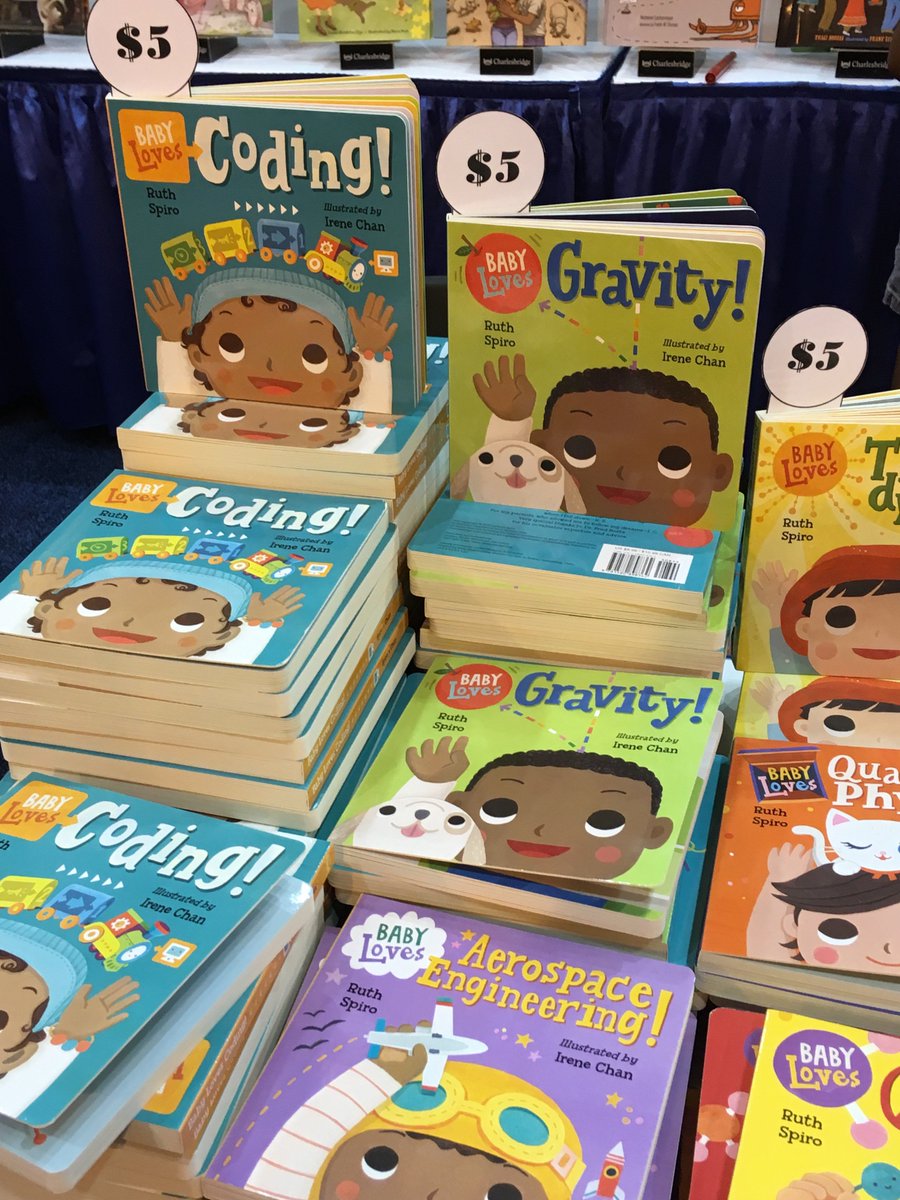 charlesbridge's tweet photo. Author @RuthSpiro joins us at #alaac2018 booth 1435 at 1pm. Stock up on your #STEM for babies. #babylovesscience #NerdGirl #smartyparty https://t.co/V95FFp8wpC