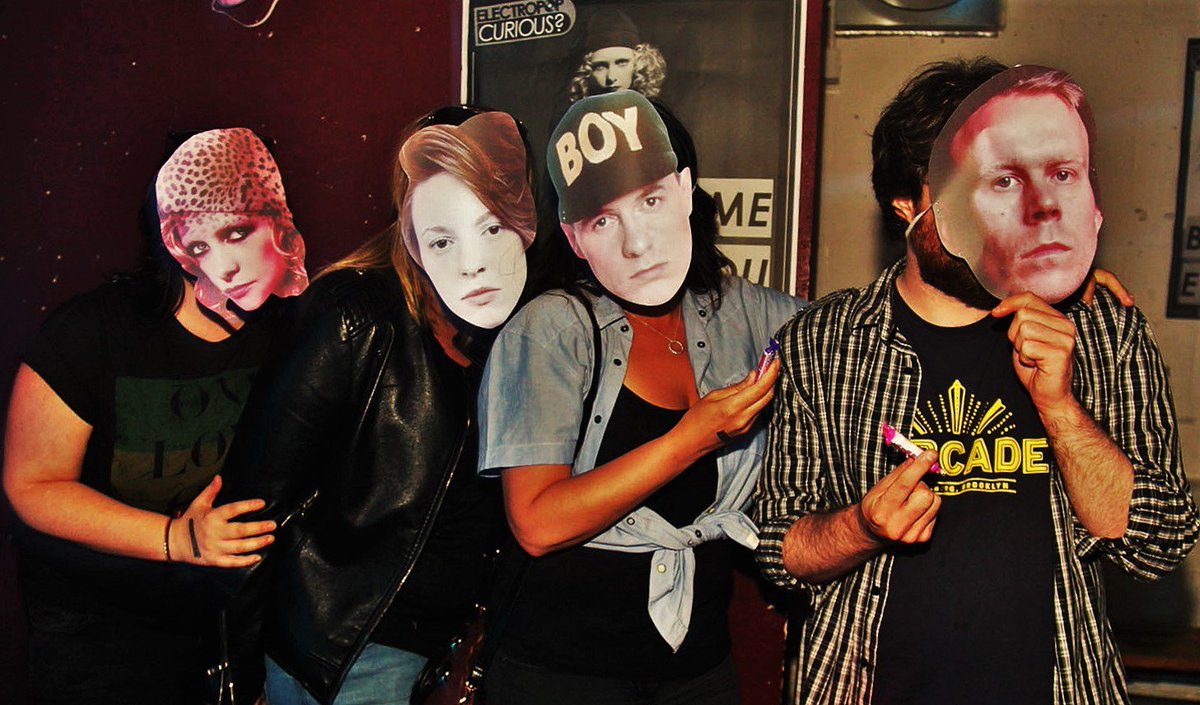 ElectroCurious's tweet photo. The next #ElectropopCurious is ONE WEEK TONIGHT on SATURDAY 30th JUNE at @AatmaVenue! Doors 11pm / just £5 entry / free pop star face masks + lyric posters! More details + cheaper advance tickets here: https://t.co/HtwcLiUB9j https://t.co/PsAhcAqJji
