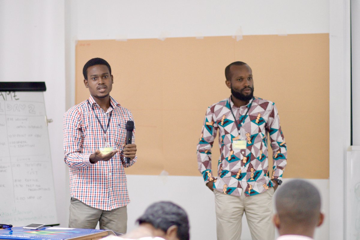 designthinkgh's tweet photo. Carl Agbenyega & Philip Asare share their expertise on how to map out customer journeys. These valuable tools, used to help understand user experiences, will help #DTGC2018 participants empathize with their users and make #DesignThinking work for them! @AshesiDesign https://t.co/sfQoLJRLbP