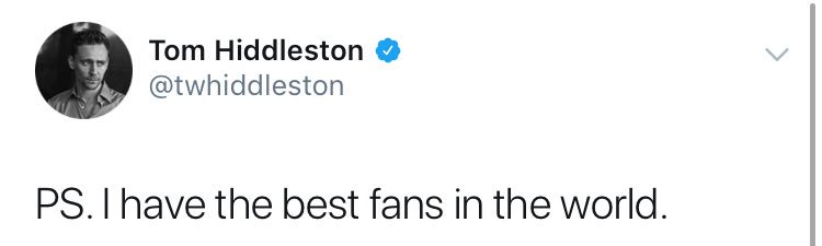 phatomthreads's tweet image. tom hiddleston being the humble boy he is appreciating his fans: a thrilling saga