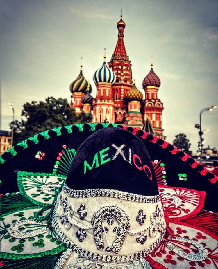 México en Moscú. ¡Felicidades por esa victoria! VIVA MEXICO #rusia #mundial #arte #photo #Chicharito #VamosMexico