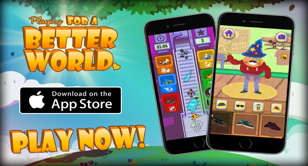 Playing for a Better World available on the @Apple @AppStore ! 🌎 📲 itunes.apple.com/us/app/playing… ⭐️Brilliant set of Arcade games designed for Kids to learn about the environment and how they can be part of the solution! @PFABetterWorld @AppStoreGames @AppStoreES #madewithunity