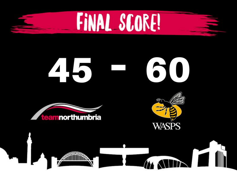 Hankin receives a big cheer as she manages to get the final goal but it’s too little too late for TN and the score ends 60-45 to the Wasps.