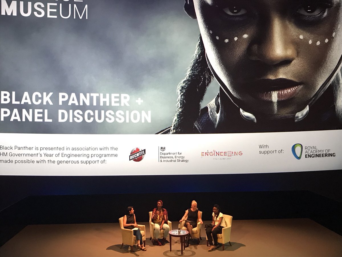 Great panel with @AngelaDSaini <a href="/YeWanDae/">Yewande Akinola MBE</a> <a href="/MajaPantic70/">Maja Pantic</a> and Nike Folayan <a href="/sciencemuseum/">Science Museum</a> discussing issues such as female visibility in engineering and the realistic depiction of scientists on the big screen #INWED18
