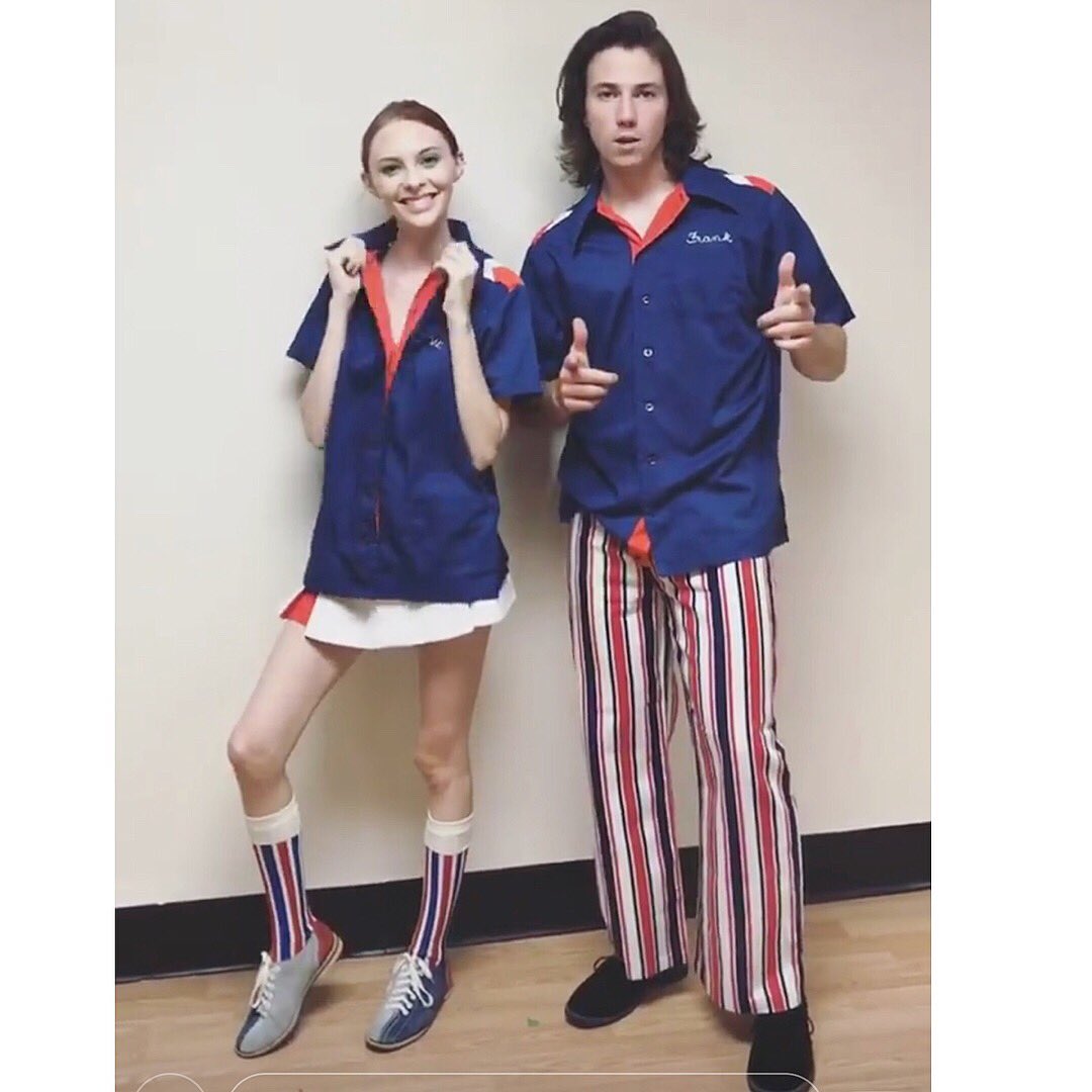 Slide ▶️ I freakin’ love❤️ these 70s striped red, white &amp; blue pants from the @okiemodsquad fashion show!! Unisex! M? drawstring waist &amp; amazing!