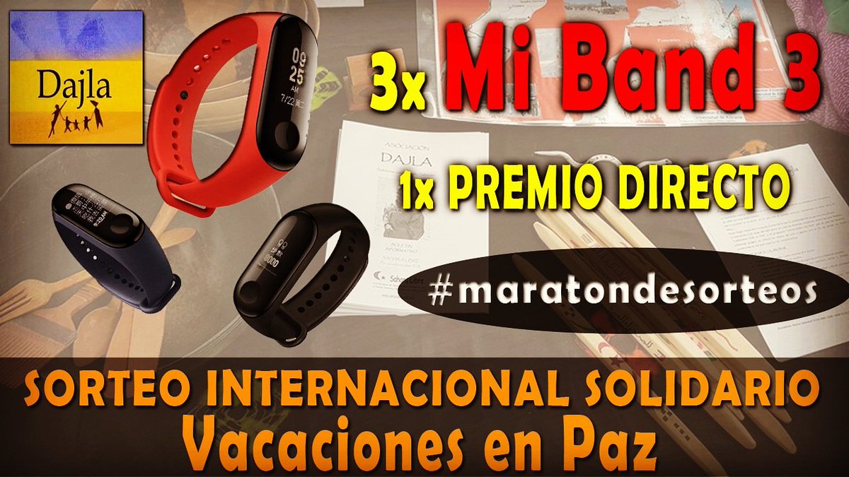 mivtecno's tweet photo. SORTEAZO + PREMIO DIRECTO !! 😱😱😱, esta vez #solidario para dar a conocer la Ong DAJLA.
Participa y comparte 👉👉https://t.co/Ztfi2FnVpL
#sorteointernacional #sorteosolidario #premiodirecto #vacacionesenpaz2018 #maratondesorteos https://t.co/I7jDll0qPj