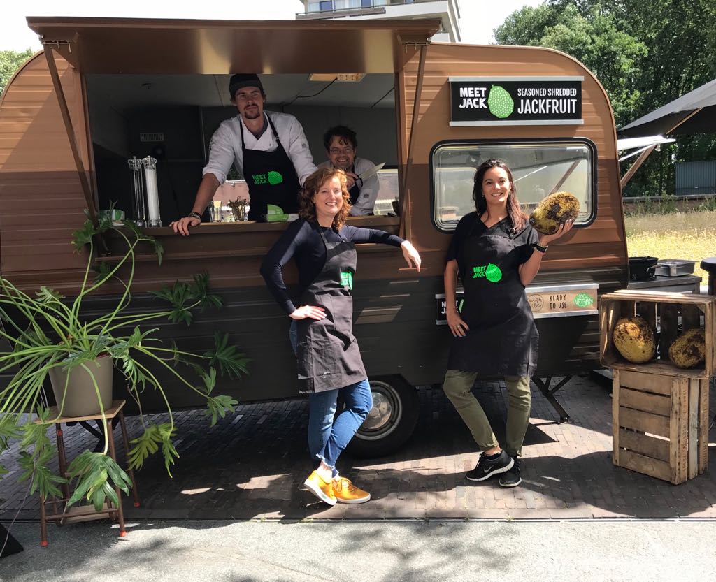 Meet Jack at B Fest by <a href="/BCorpEurope/">B Corporation Europe</a> w/ delicious BBQ   shredded jackfruit. Want to meet Jack too? Support our campaign: bit.ly/2LUSpzW. #socent #finance #impinv #foodtruck #festival #amsterdam #impact #MakeItHappen #crowdfunding #vegan #crueltyfree #bfest2018 #veganfood