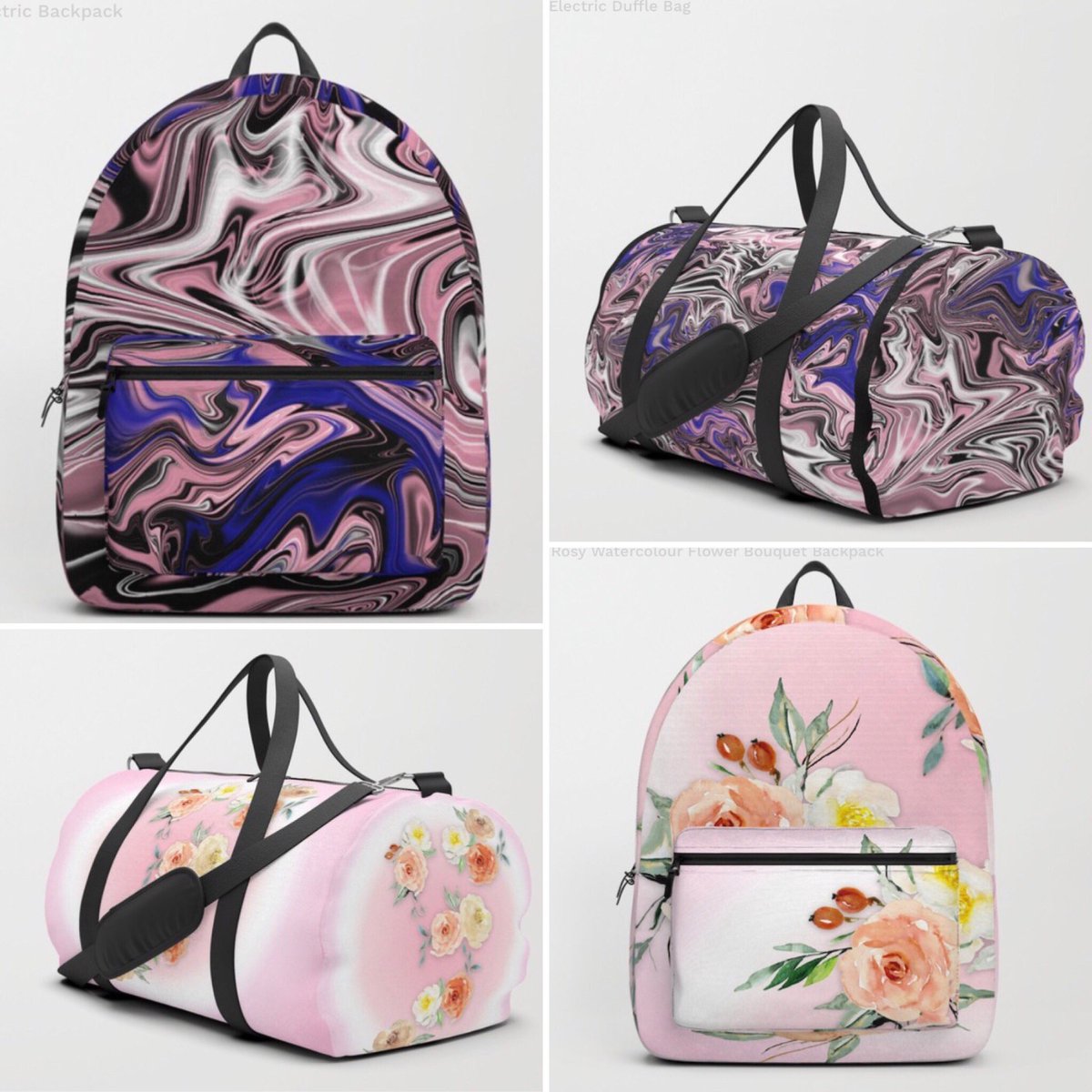 Artist_Pride_'s tweet photo. Co-ordinating Original Art on #backpacks &amp; #dufflebags. Be unique and support original artists. Know your bag at a glance! Three sizes of duffle bags to choose from in many different styles. Pick FILTER, then BAGS, at our #society6 page. Here is the link: https://t.co/eV5aFdtPnC https://t.co/85h5ZAEDd4