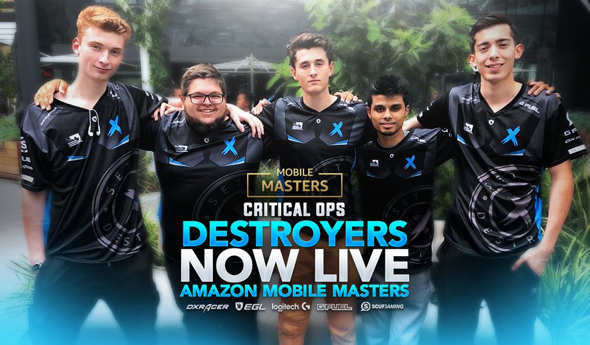 Lazarus's tweet image. Tune in and cheer on the the #DESTROYERS vs @HammersEsports
LIVE from the @CriticalOpsGame @amazon #MobileMasters LAN
youtube.com/watch?v=Ks1Rrj…