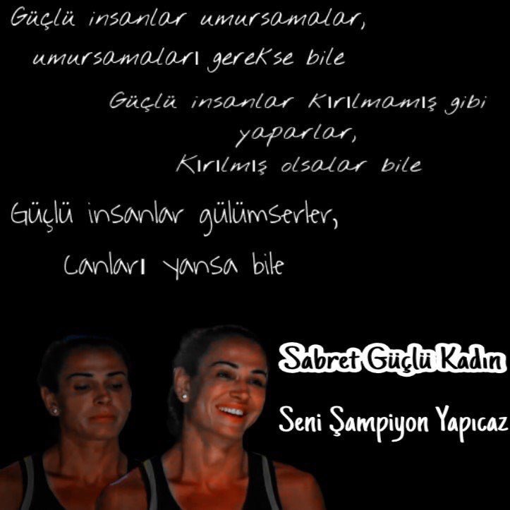 4 ay önce çıktığın bu yolun sonunu şampiyonluk ile taçlandıracağız,bize güven en önemlisi sabret. Güçlü kişiliğin ve asla pes etmeyen karakterin ile şampiyonluğu en çok sen hak ediyorsun parkurun kraliçesi.
Geri sayım başladı! Şampiyonluğa son 6 gün👑🌼#survivor2018