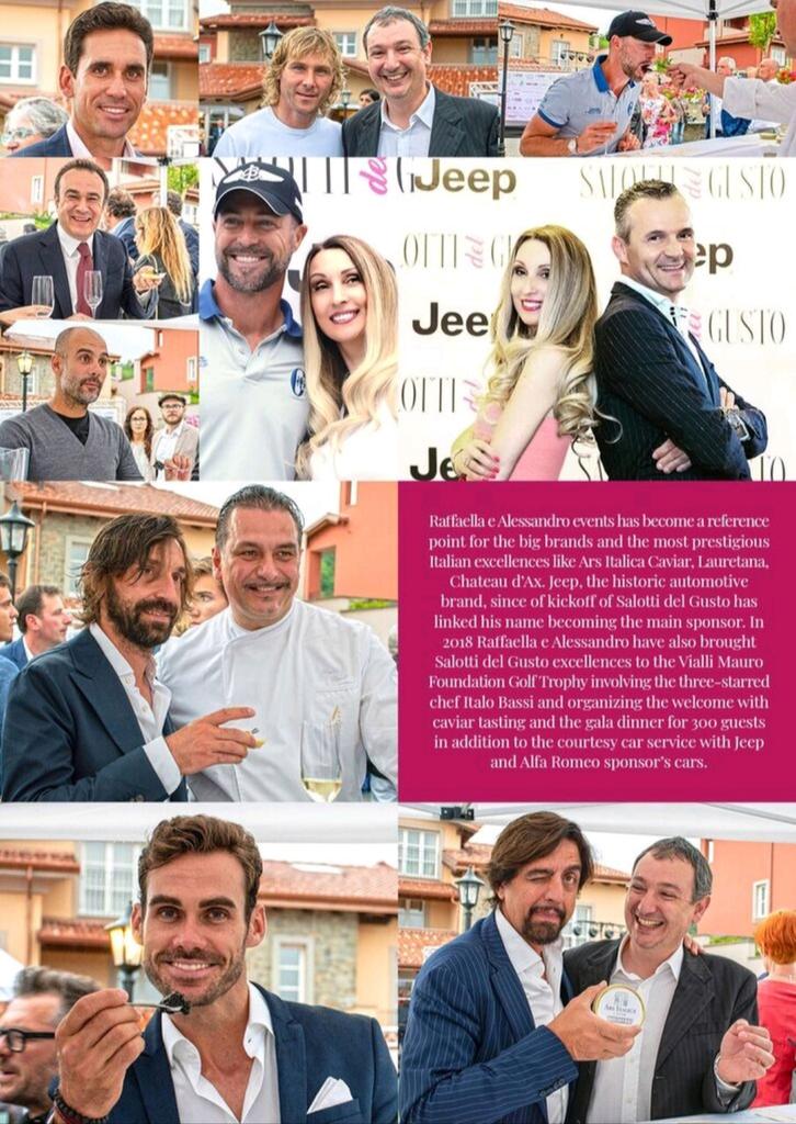 We have brought our excellences to the #VialliMauroFoundation #GolfTrophy involving the three-starred chef #italobassi and organizing the welcome with #caviar #tasting #arsitalicacaviar, the #galadinner and the courtesy car service with #jeep and #alfaromeo cars. @RaffaCorsiOff