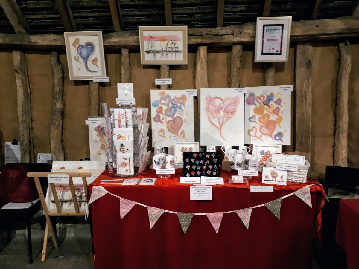 trishaewood's tweet image. Amazing show so far. Today I sold 8 (😊)  of my lovely energy hearts plus mugs and cards. Loved meeting &amp;amp; chat with todays visitors. Roll on tomorrow at @MidSummerTithe 10am-4pm. Tis going to be good. #midsummertithe #art #lenham #kent