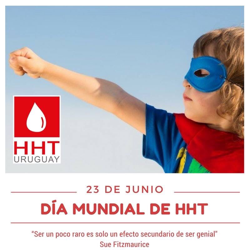 HHTUruguay's tweet photo. Hoy celebramos: ¡es el Día Mundial de HHT!

Un año más confirmamos que nuestra debilidad es nuestra fortaleza y que caminando juntos es más llevadero  el camino.

Celebramos que tenemos una organización en Uruguay para apoyarnos. ¡Acércate! 

#HHTUruguay https://t.co/xAC13Nu6RY