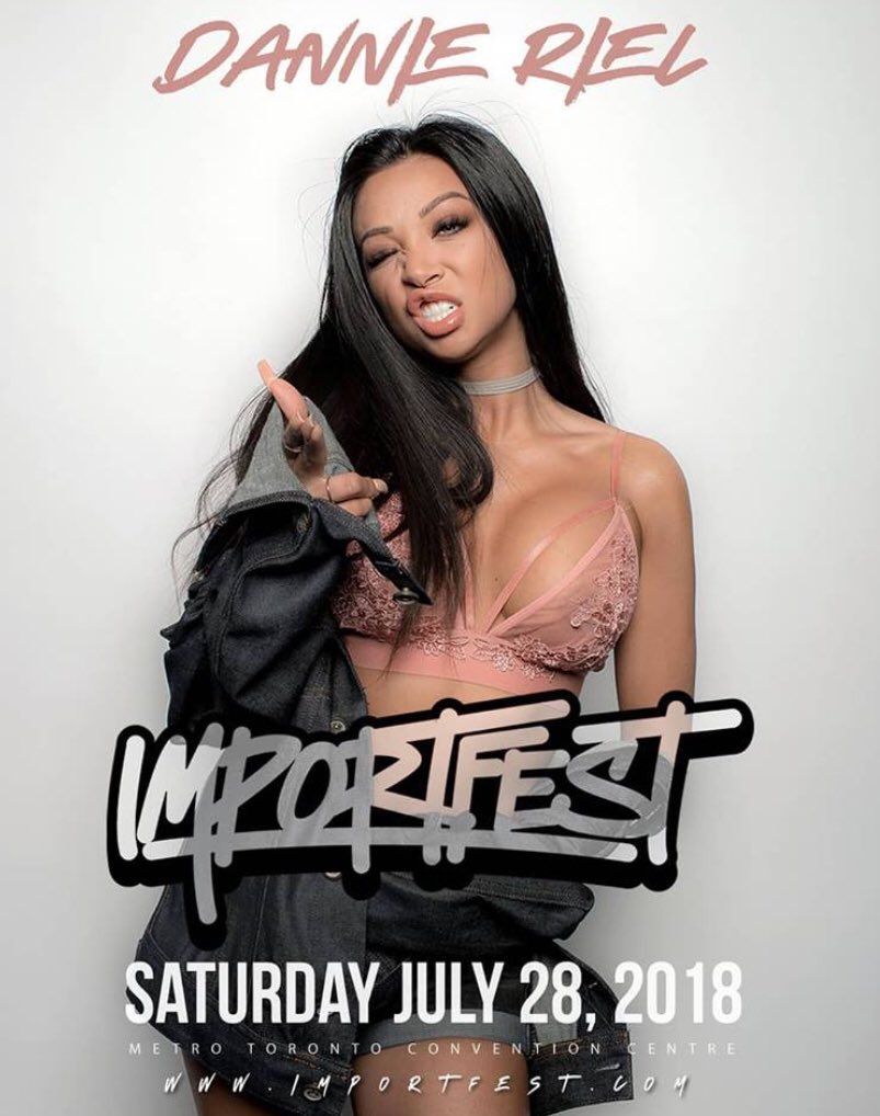 IMPORTFEST2026's tweet photo. Thrilled to announce that Miss @dannieriel will be joining us July 28th at #importfest2018! Stop by and snag your #selfiewithdannie ๐๐ผ
#importfest #dannieriel #carswithoutlimits #importmodels #drivemarketing https://t.co/17munaYS7H