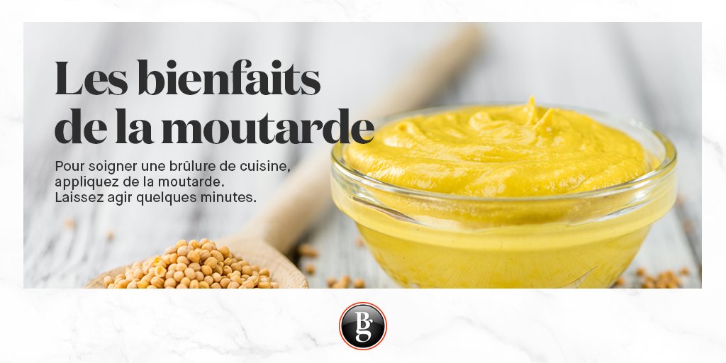 👉🏻 Astuce

#BottinGourmand #Moutarde #Food #Brulure #Astuce