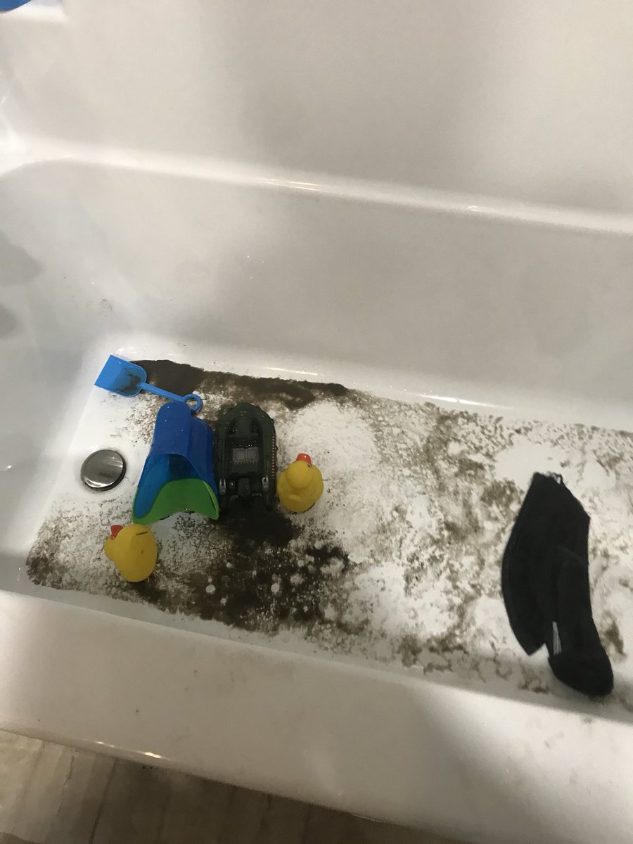 Never going to bitch about cat being in the tub again. #caidanmassacre