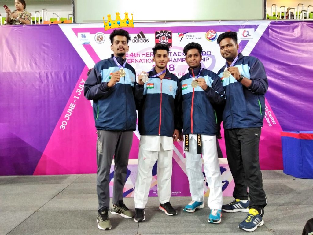 #SSBRocks 🤘
💥 SSB Sports news update 💥

🥋4th Heroes TAEKWONDO International Championship'2018, Bangkok,Thailand💥 

Const. Ajay Pal of SSB 🥋won GOLD MEDAL🎖in 80 Kg Category.

SSB is extremely proud of you Ajay👍