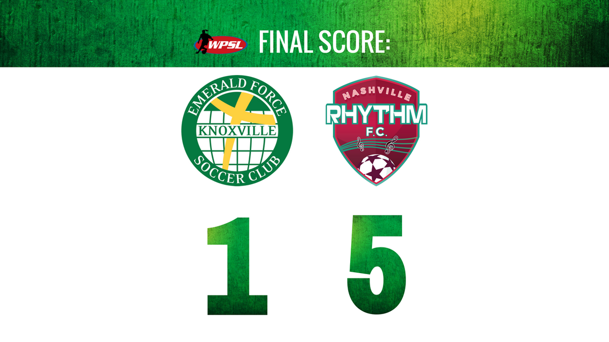 The Emerald Force women's team close out their season with a 5-1 loss to <a href="/nashvillerhythm/">Nashville Rhythm FC</a>. #WPSL
