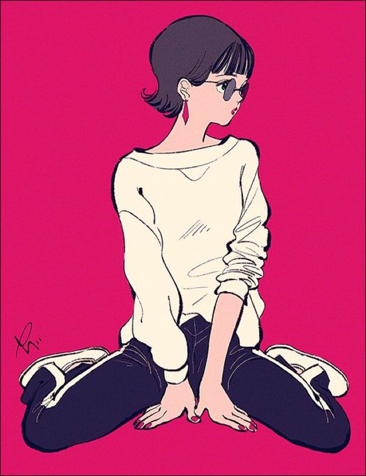「シャツ 女の子座り」のTwitter画像/イラスト(人気順)