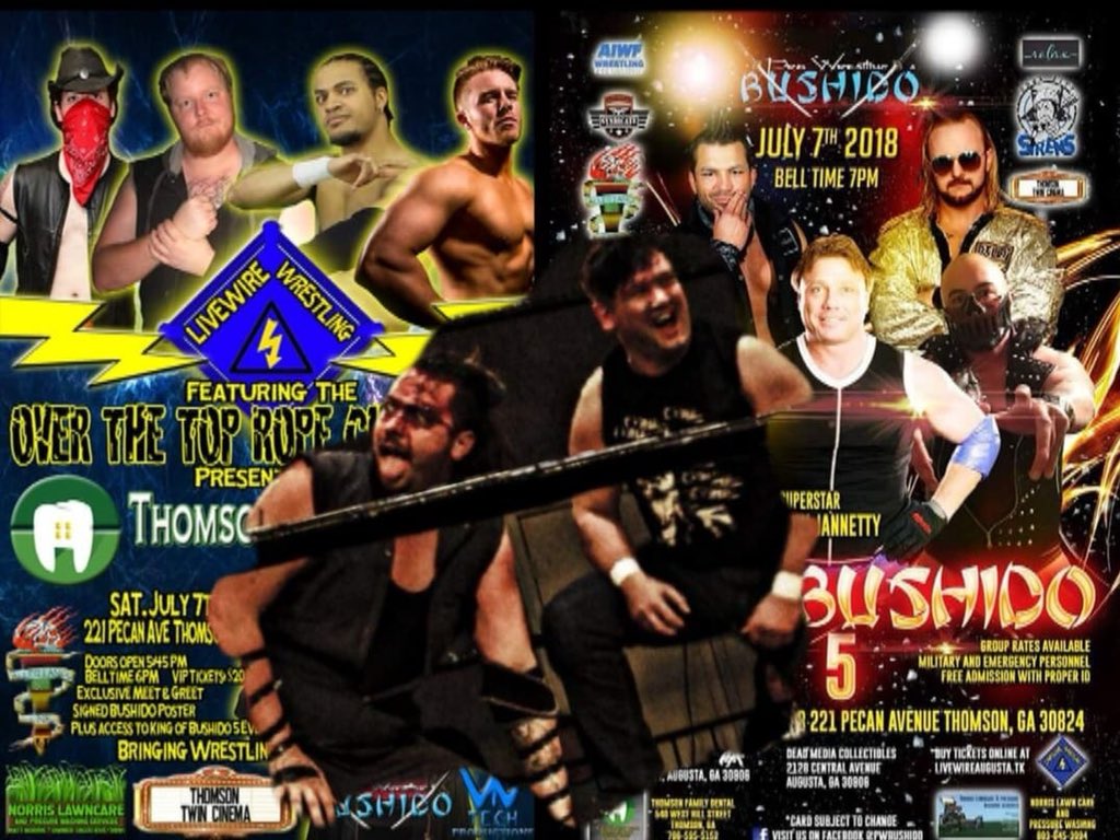orphanagefire's tweet photo. July 7th , Death will come to Thomson, GA

#cyrus #Done #Desolation #indywrestling #prowrestlingbushido #livewirewrestling https://t.co/2k3hwnLnBG