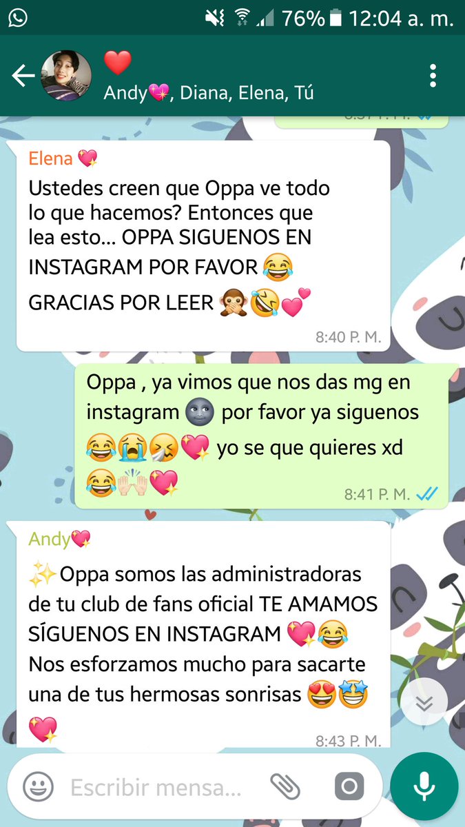OppitosDeOppa's tweet photo. Oppa, este es un mensaje para tΓ..πππ Jajajajaja
Te amamos mucho, las 4 ππβ€
@oppacoreano π
#Oppito #Oppitosdeoppacoreano #FuerzaOppito #Gyudong #Oppit@s #ADMIEsme π https://t.co/sjI29Lsr75