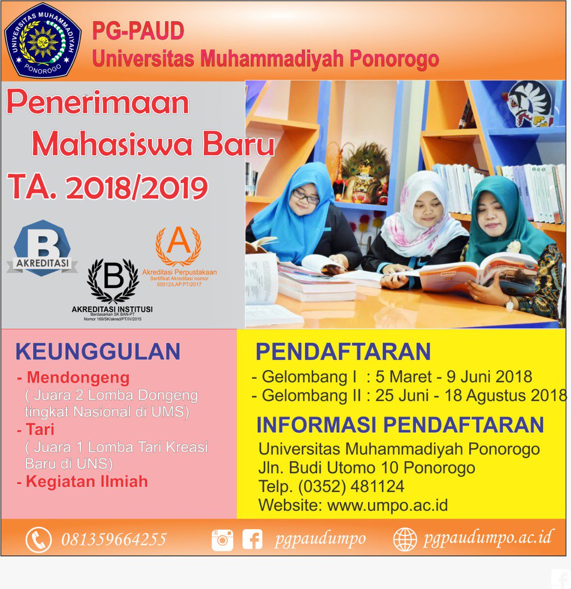 pgpaudumpo's tweet photo. Yuuuk kuy butuan daftar di PG PAUElD Universitas Muhammadiyah Ponorogo https://t.co/WfMg3ay4Zx