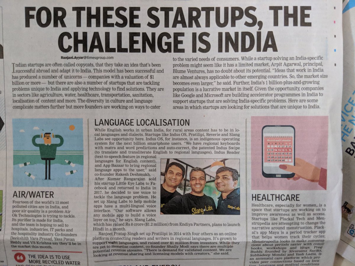 SlangLabs's tweet image. India is the challenge and the opportunity. From India, for India and hopefully for the world too.

Thanks @toi @TOIBengaluru

#voiceinterfaces #vernacular