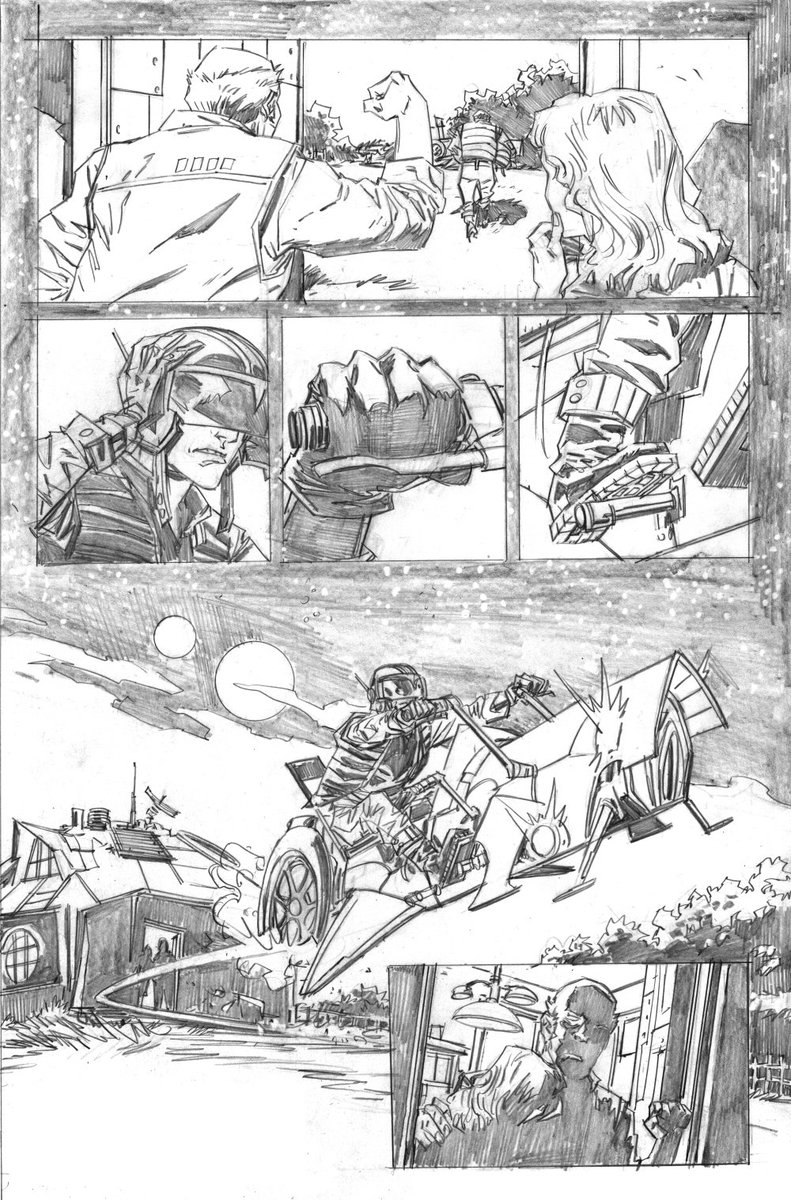 deankotz's tweet image. Some pencils from &quot;Spacebilly Blues&quot; #sequentialsaturday
