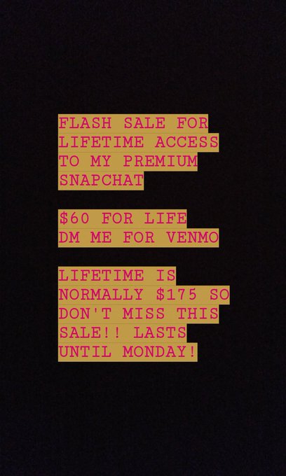 FLASH SALE ALERT!!! RETWEET!!! FLASH SALE ALERT! :) LIFETIME SNAPCHAT ACCESS AND CHAT ONLY $60 EMAIL