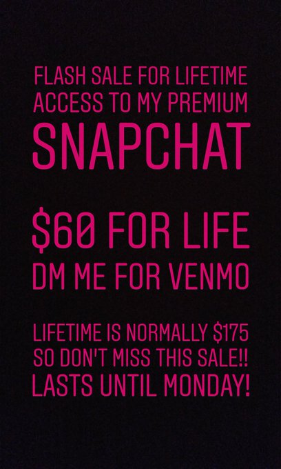 FLASH SALE ALERT!!! RETWEET!!! FLASH SALE ALERT! :) LIFETIME SNAPCHAT ACCESS AND CHAT ONLY $60 EMAIL