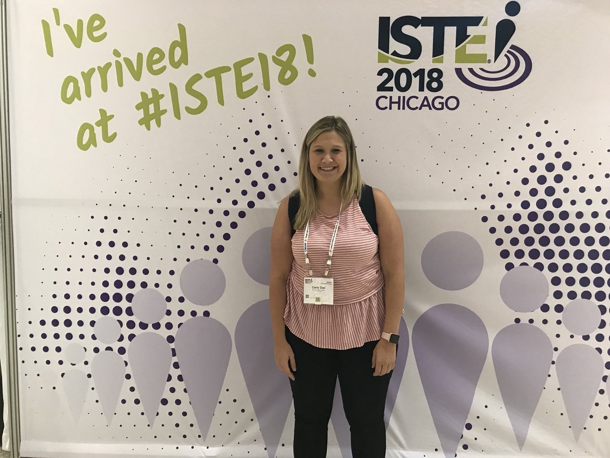 Missdielsclass's tweet photo. It’s been an awesome day at my first ever #iste18 conference! I’ve learned so much and can’t wait to see what the next four days has in store! https://t.co/5VkNKQmkEl
