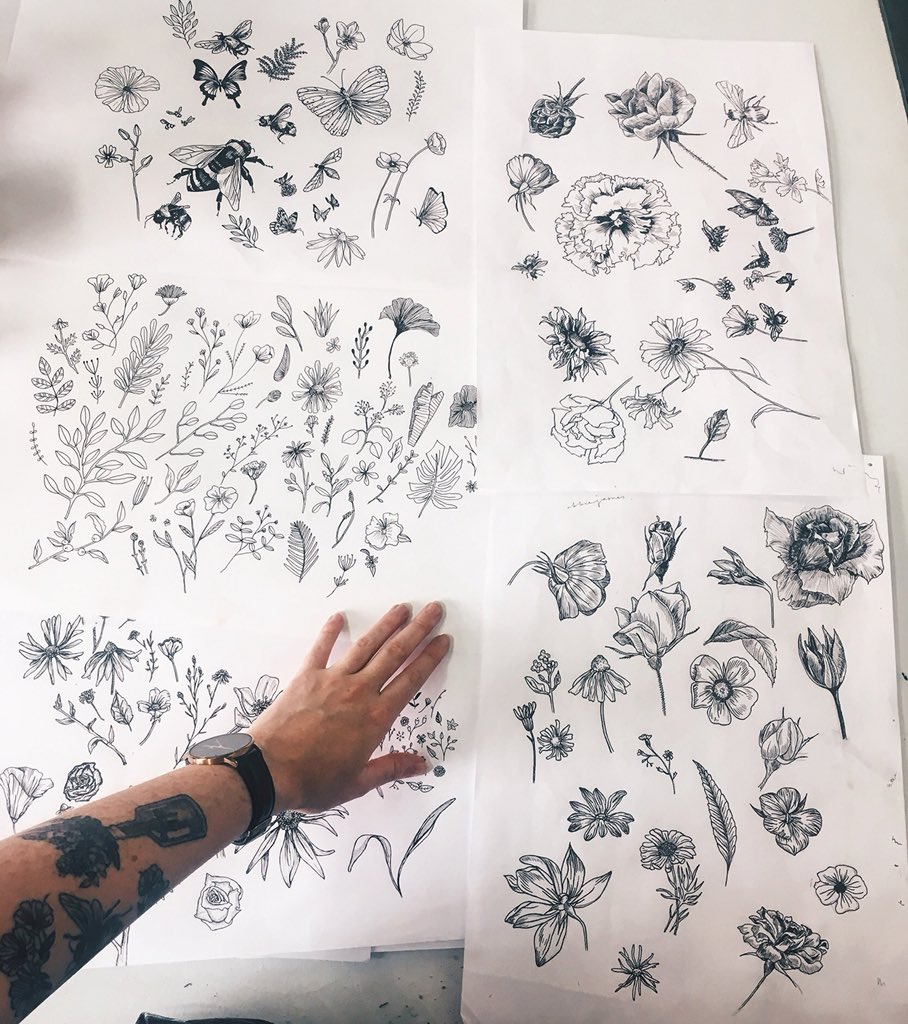 abbierosie's tweet photo. I need some help getting my artwork out there, Twitter I’m putting my faith in you! I’m currently designing tattoos and as somebody who isn’t a tattoo artist, it’s difficult to get work. Please RT this and help a gal out! Designing in this style at a reasonable price 🌻🧡 https://t.co/5ek3k1tzJM