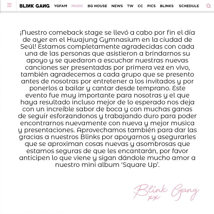 bIinkgang's tweet photo. ♡┊#BGComeback
El día de ayer tuvimos nuestro tan esperado comeback stage y la cantidad de emociones que sentimos no tiene comparación, estamos muy felices de haber compartido una noche tan especial con cada persona que asistió, esperamos lo hayan disfrutado, ¡muchas gracias! https://t.co/XviQEt9yPv