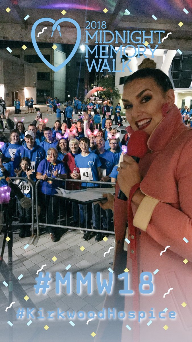 RosieMadison's tweet image. Getting ready to start! 30 mins to gooooooo #MidnightMemoryWalk @KirkwoodHospice @Pulse1Radio