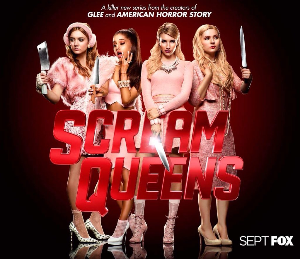 screamqueensbr's tweet photo. Hoje faz 3 anos que foi divulgado este pôster icônico da primeira temporada de Scream Queens. 💔 https://t.co/eB6OYCxwPI