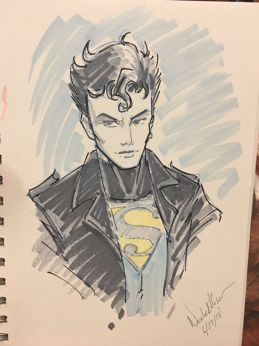 aorticinkwell's tweet photo. Superboy sketch done at @MaximuMComics! 

If you’re in the area, stop by for a free sketch and maybe pick up a print? ☺️

#Art #Skrtch https://t.co/0L2bxyw10t