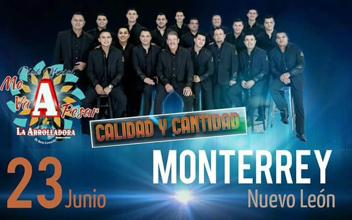 RosalbaJuarezL2's tweet photo. Hoy 2⃣3⃣ de junio llega la gira 2018 🙌🏻 #CalidadYCantidad 😎 a MONTERREY NUEVO LEÓN.. Donde la banda # de México y Estados Unidos #LaArrolladoraBandaElLimon 🍋 interpretara todos sus éxitos 😍

Ven y vive una experiencia 💯%Arrolladora!!😱 https://t.co/suEa03NTPi