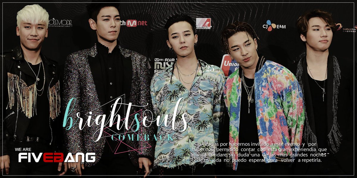 _5BANG's tweet photo. 23.06.2018 → #BRIGHTSOULSCB

¡Felicidades! Gracias por dejarnos ser parte de este fantástico comeback, les deseamos mucha suerte a todas, se merecen lo mejor del mundo !! https://t.co/Om5pupEk2I