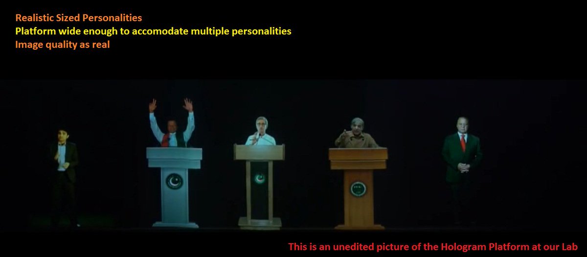 3Dprojection's tweet photo. Technology beyond words... How to tag who's these in photos. Since some were there without being there.. Have a look
#Holograminpakistan #Holographic #Holographicplatform #3dhologram in #Pakistan #campaign #Hologram #illusion #Magic https://t.co/zn22yc6KJy