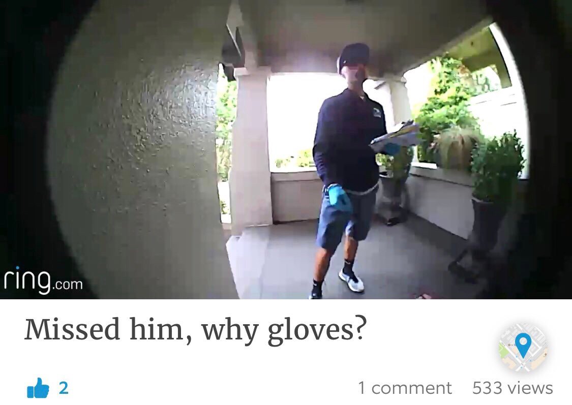 "Missed him, why gloves?"