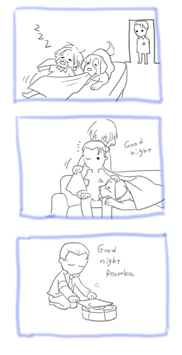 捨てルンバを拾ったコナーくん　#DetroitBecomeHuman