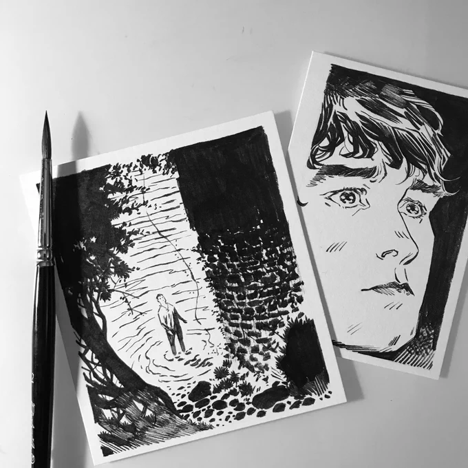 Oh no. More little pieces about The Light Princess ? - "He turned, almost expecting to see her still by his side. But he was alone in the water." #sketch #georgemacdonald 