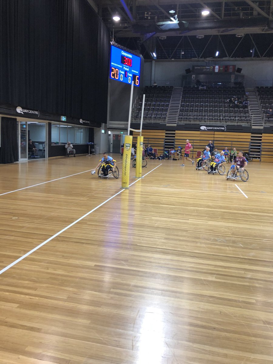 NSWWRL's tweet image. 2’ till half time and NSW scores a beautiful try! NSW 26 QLD 6 #InterstateChallenge #WRLInterstateChallenge
.
.
.
.
#wheelchair #rugbyleague #stateoforigin #origin #uptheblues #campmaroon #QLDER