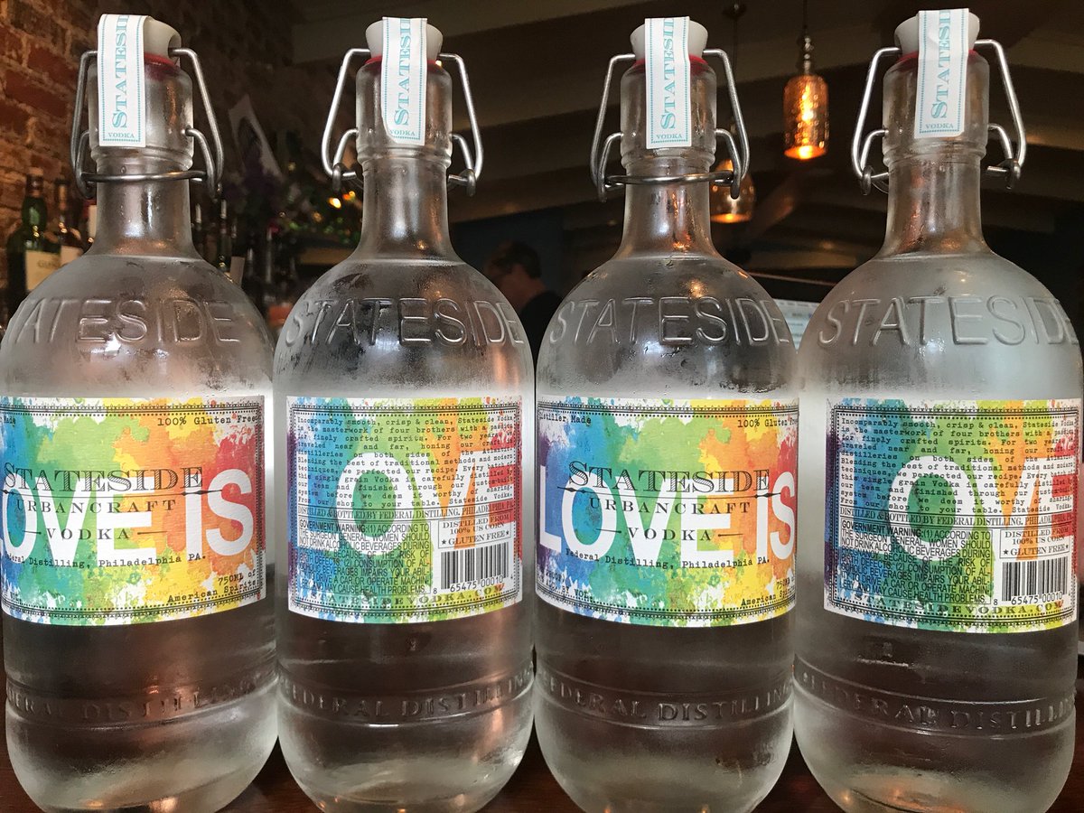 AcadiaPhilly's tweet photo. So proud to partner with @statesidevodka! It’s the best vodka I’ve ever had too much of! Happy pride! #pride #loveisloveislove #acadiaphilly #LGBTQIA https://t.co/k3968NvNFy