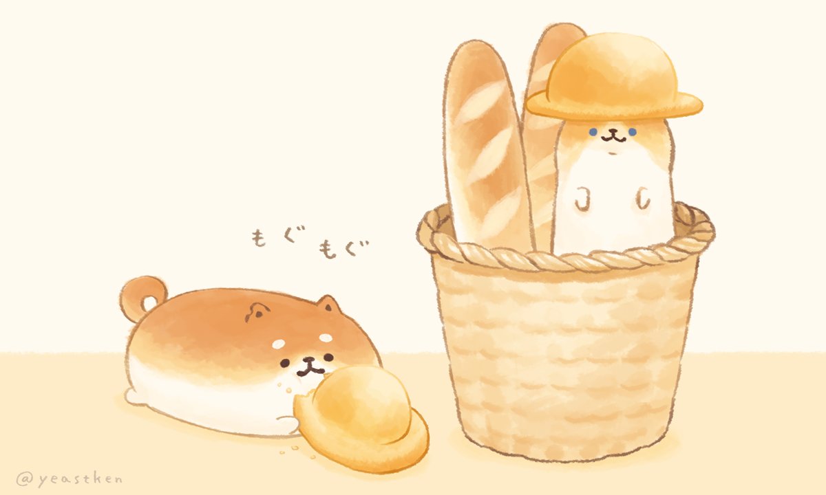 「帽子パンと円盤型UFOって少し似てる??

#いーすとけん。 #yeastken」|いーすとけん。【公式】🍞のイラスト