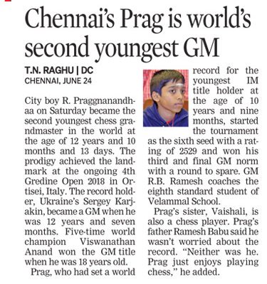 tnrags's tweet image. Hail GM Prag #chesschamp